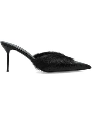 Paris Texas Heeled Mules - Nero