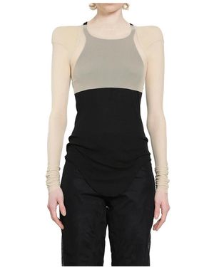 Rick Owens Tops ,Nylon Temple Helm Top - Zwart