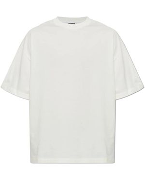 Jil Sander Crème T-Shirt Met Opgedrukte Logo - Wit