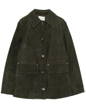 Vince Leather Jackets - Verde