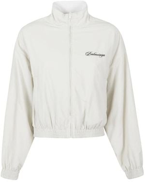 Balenciaga Cursive Tracksuit Jacket - Wit