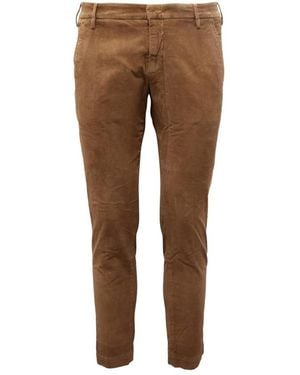 Entre Amis Slim-Fit Trousers - Brown