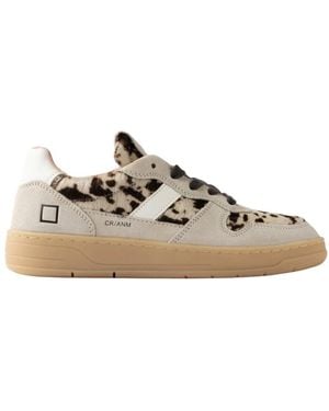 Date Schoenen ,Leer Court 2.0 Animalier Cow - Naturel