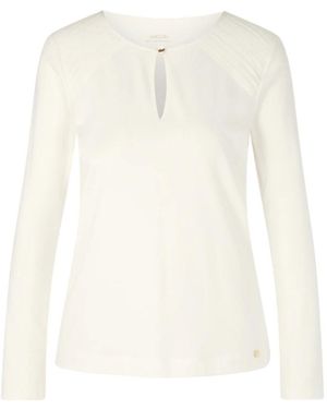Marc Cain Tops ,Wit ,Katoen Lange Mouwen Tops