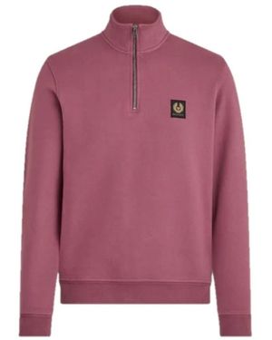 Belstaff Quarter Zip Sweatshirt Mulberry M - Purple