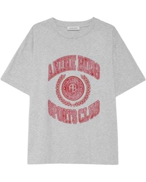 Anine Bing Tops ,Grijs ,Katoen Cade T-Shirt