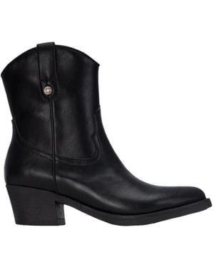 Refresh Cowboy & Biker Boots - Black