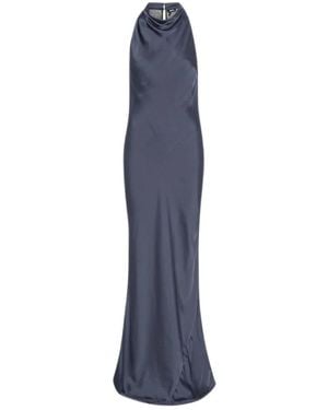 ROTATE BIRGER CHRISTENSEN Blaues Spitzen Halterneck Kleid