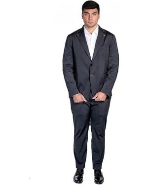 Bharnaba Single Breasted Suits - Blue