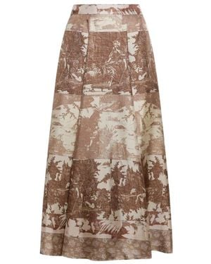 Pierre Louis Mascia Midi Skirts - Brown