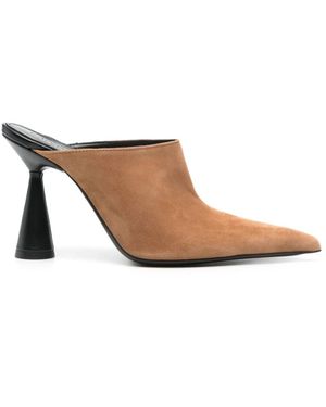 D'Accori Heeled Mules - Bruin