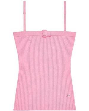 Courreges Sleeveless Tops - Pink