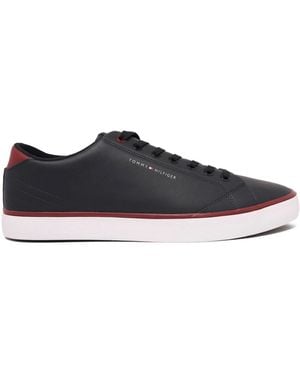 Tommy Hilfiger Farbige Leder Sneakers - Blau