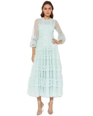 Needle & Thread Mint pailletten maxikleid - Blau