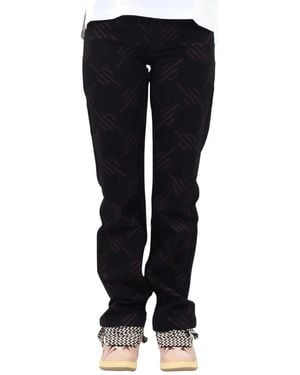 Daily Paper Straight Trousers - Nero