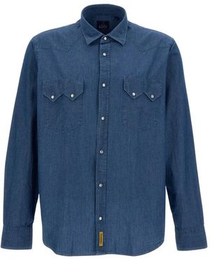 B.D. Baggies Overhemden ,Blauw ,Katoen Bradford Shirt