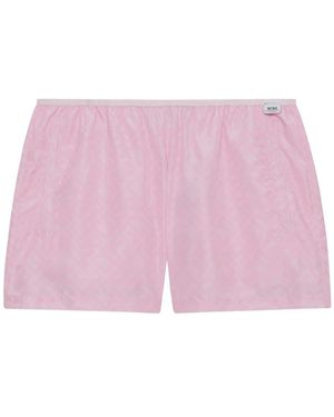 Gcds Korte Broeken ,Roze ,Polyester Essentials Faded Monogram Shorts