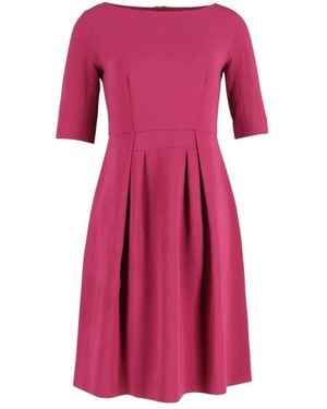 Max Mara Rosa Plissierte Flare-Kleid - Pink