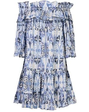 La DoubleJ Mini Breakfast Jurk - Blauw