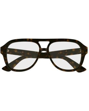Gucci Aviator-Brille - Schwarz
