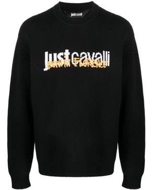 Just Cavalli Round-Neck Knitwear - Black