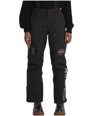 Kappa Fitness ,Zwart ,Nylon Zwarte Skiteambroek
