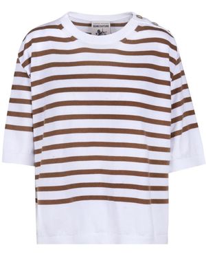 Semicouture Round-Neck Knitwear - White