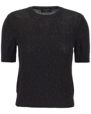 Gran Sasso Round-Neck Knitwear - Black