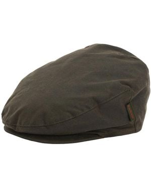Barbour Cheviot Waxed Flat Cap - Groen
