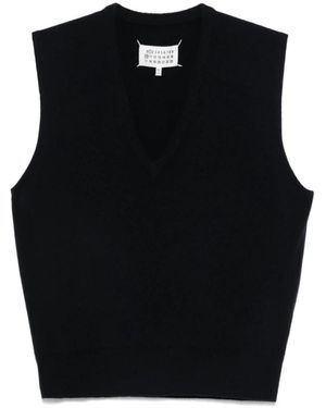 Maison Margiela V-Neck Knitwear - Zwart