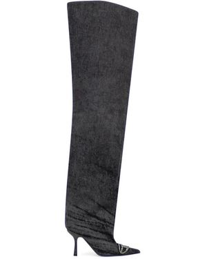 DIESEL Over-Knee Boots - Black