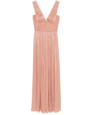 Costarellos Kleedjes ,Roze ,Pleated V-Neck Gown