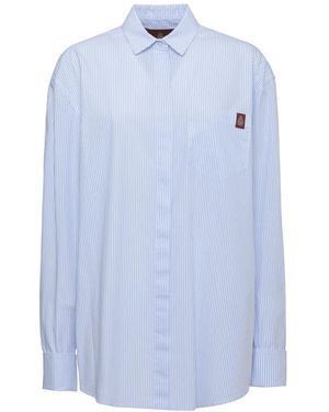 Dondup Overhemden ,Blauw ,Katoen Gestreept Overhemd
