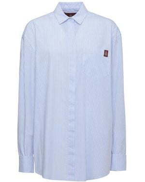 Dondup Overhemden ,Blauw ,Katoen Gestreept Overhemd