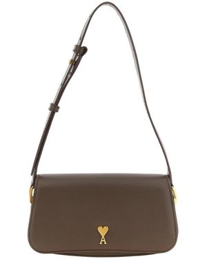 Ami Paris Paris Paris Schoudertas - Bruin