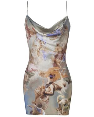 Balmain Jurk Met Hemelprint En Colkraag - Meerkleurig
