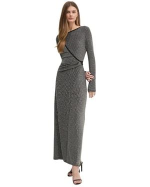 Diane von Furstenberg Maxikleid Mit Wickeloptik - Grau