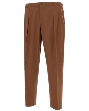 BRIGLIA Suit Trousers - Brown