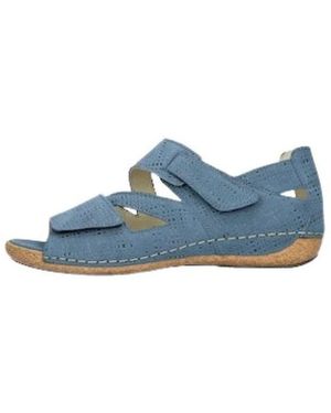 Waldläufer Flache Sandalen - Blau