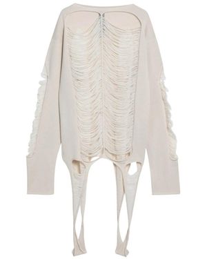 Rick Owens Round-Neck Knitwear - Blanc