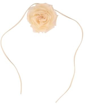 Max Mara Mxario Broche Met Bloemapplicatie - Wit