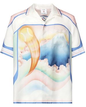 CASABLANCA Short Sleeve Shirts - Blu