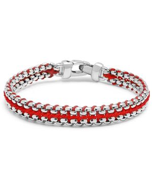Nialaya Woven Box Chain Bracelet - Rood