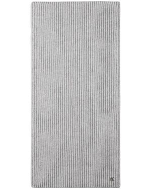 Calvin Klein Wool Blend Signature Logo Scarf - Grijs