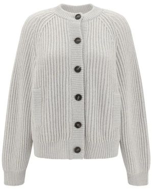 Brunello Cucinelli Kasjmier Vest Met Raglanmouwen - Grijs