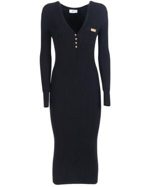 Elisabetta Franchi Knitted Dresses - Blue