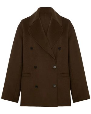 CESARE GASPARI Cashmere Tailored Coat - Braun