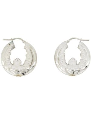 Simone Rocha Gestapelte Claddagh & Perlen Creolen - Mettallic
