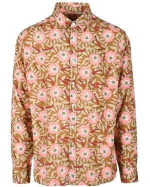 Daniele Alessandrini Grijze Viscose Shirt - Bruin