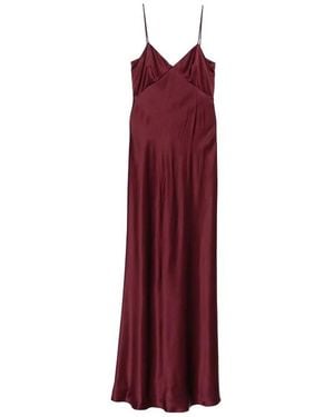 Max Mara Kleedjes ,Rood ,Satijn Pianoforte Jurk